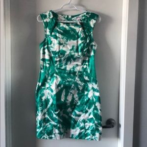 Green & white Calvin Klein dress